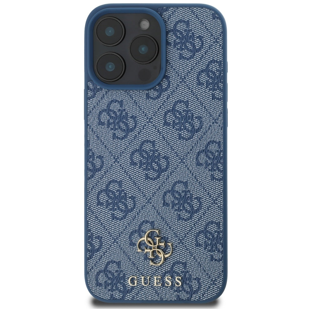 Custodia MagSafe per Apple iPhone 16 Pro, Guess, 4G Small and Classic Logo, Blu