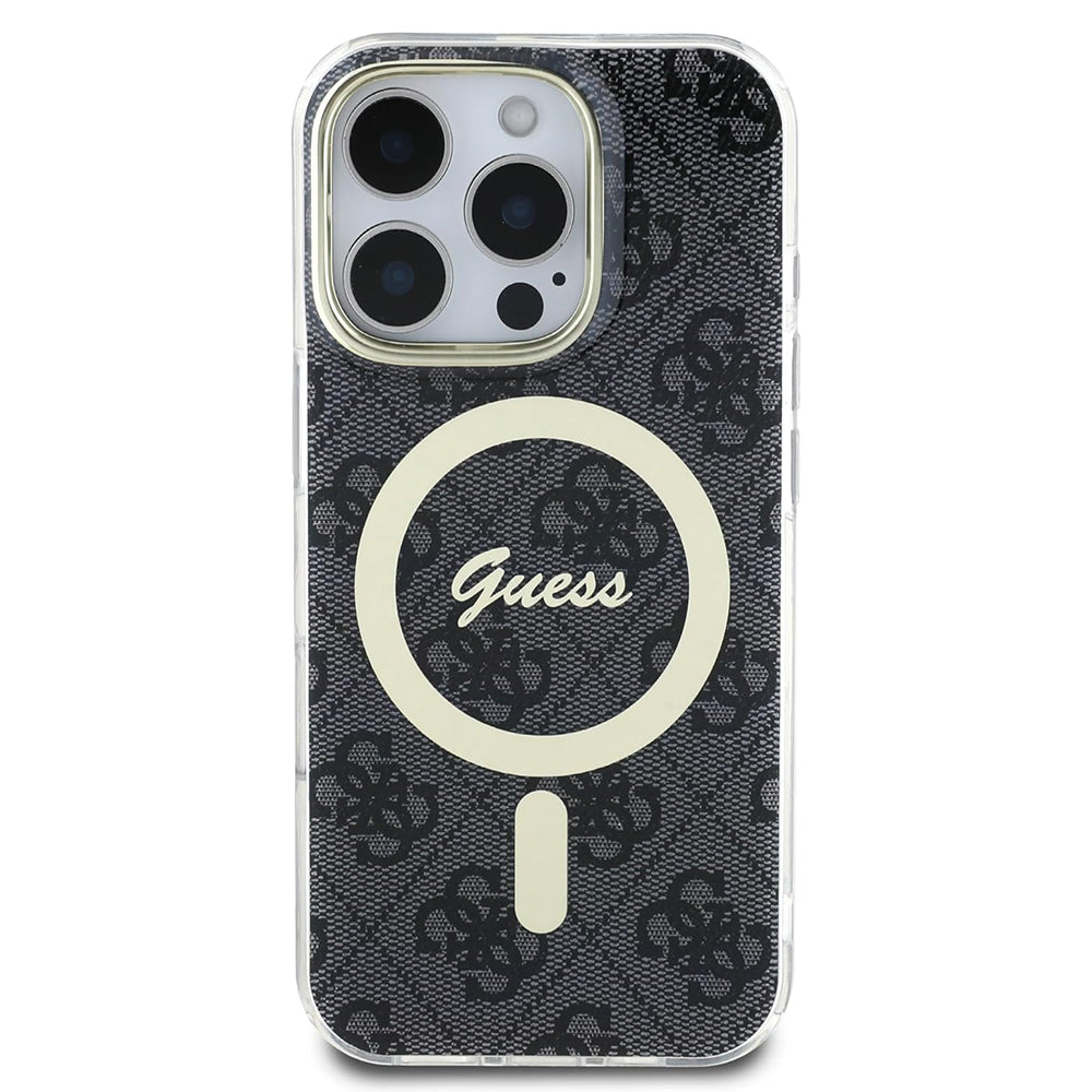 Étui MagSafe pour Apple iPhone 16 Pro, Guess, IML 4G, Noir
