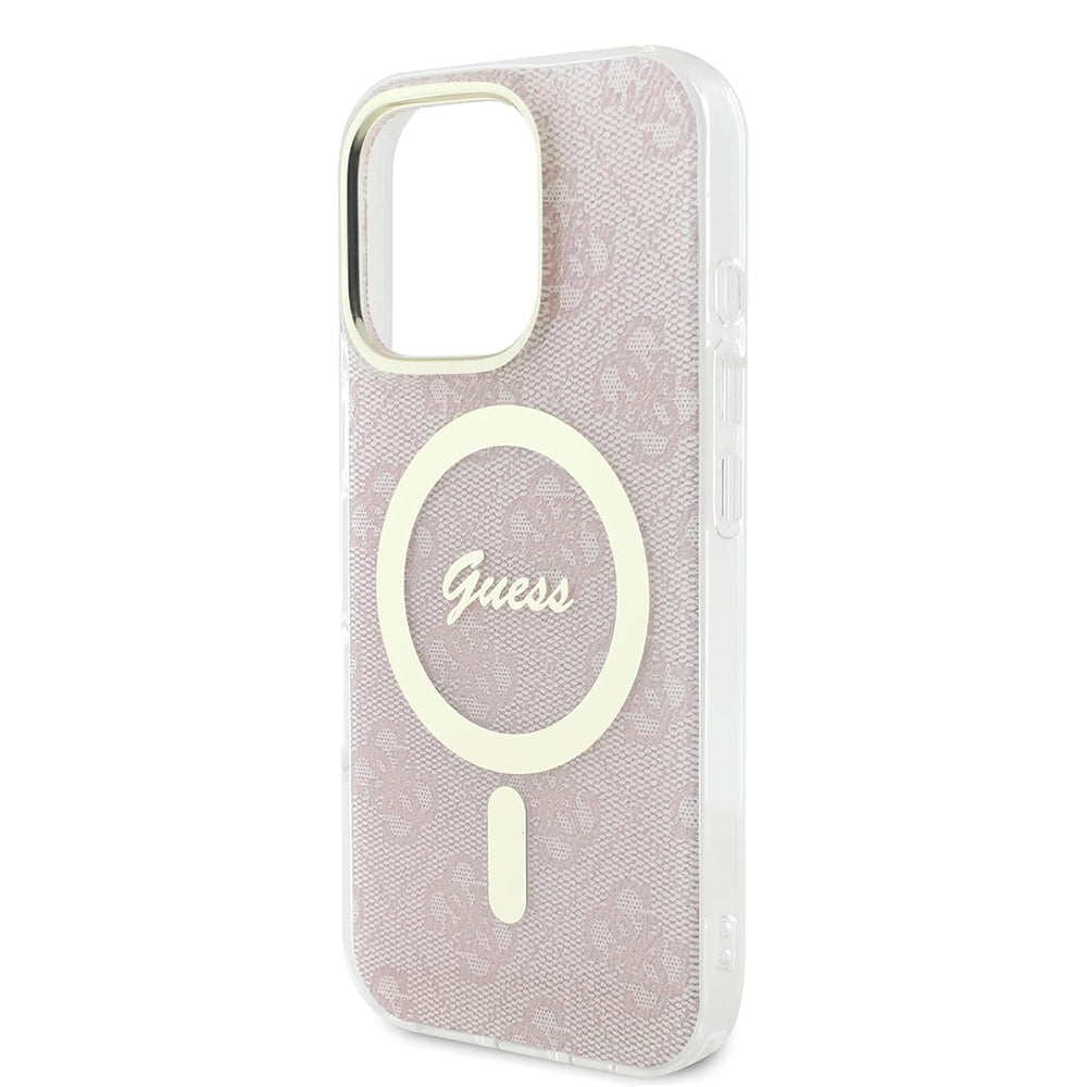 MagSafe Hülle für Apple iPhone 16 Pro, Guess, IML 4G, Rosa