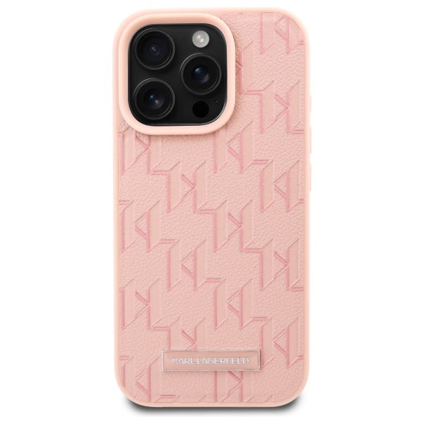 Custodia MagSafe per Apple iPhone 16 Pro, Karl Lagerfeld, Hot Stamp, Rosa