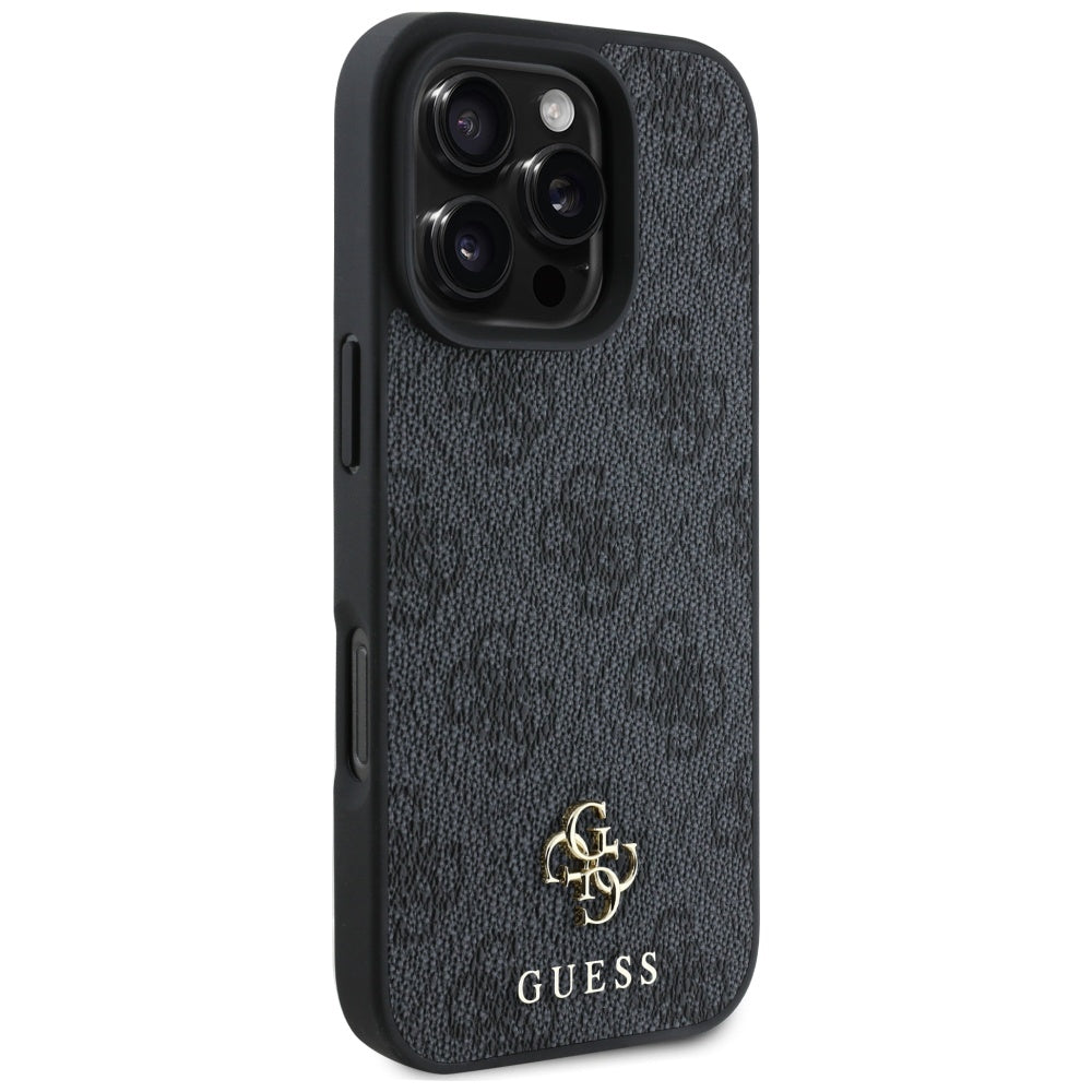 Custodia MagSafe per Apple iPhone 16 Pro Max, Guess, 4G Small and Classic Logo, Nera