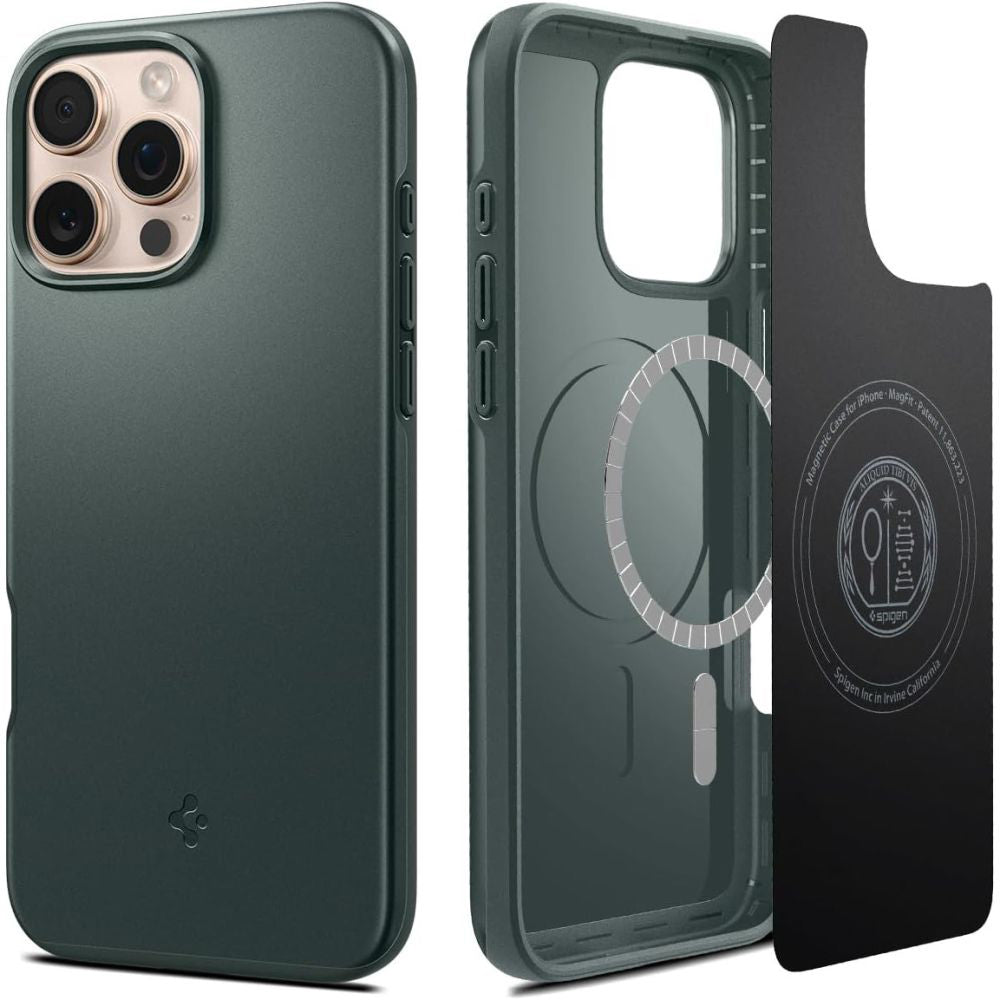 MagSafe Case for Apple iPhone 16 Pro Max, Spigen, Thin Fit, Green ACS07981