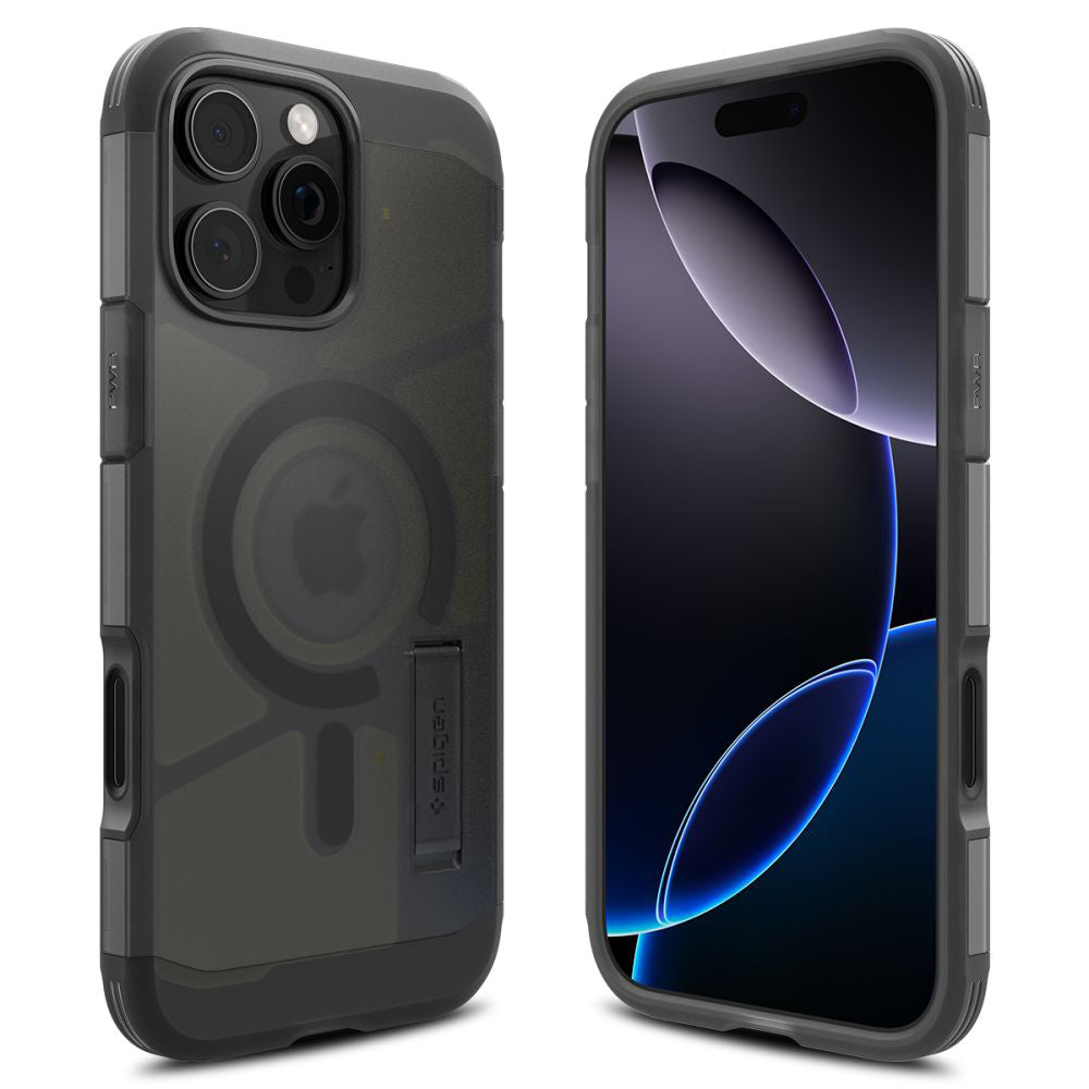 MagSafe Case for Apple iPhone 16 Pro Max, Spigen, Tough Armor, Satin Black ACS09070