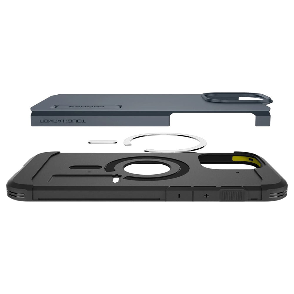 Coque MagSafe pour Apple iPhone 16 Pro, Spigen, Tough Armor, Bleue ACS08147