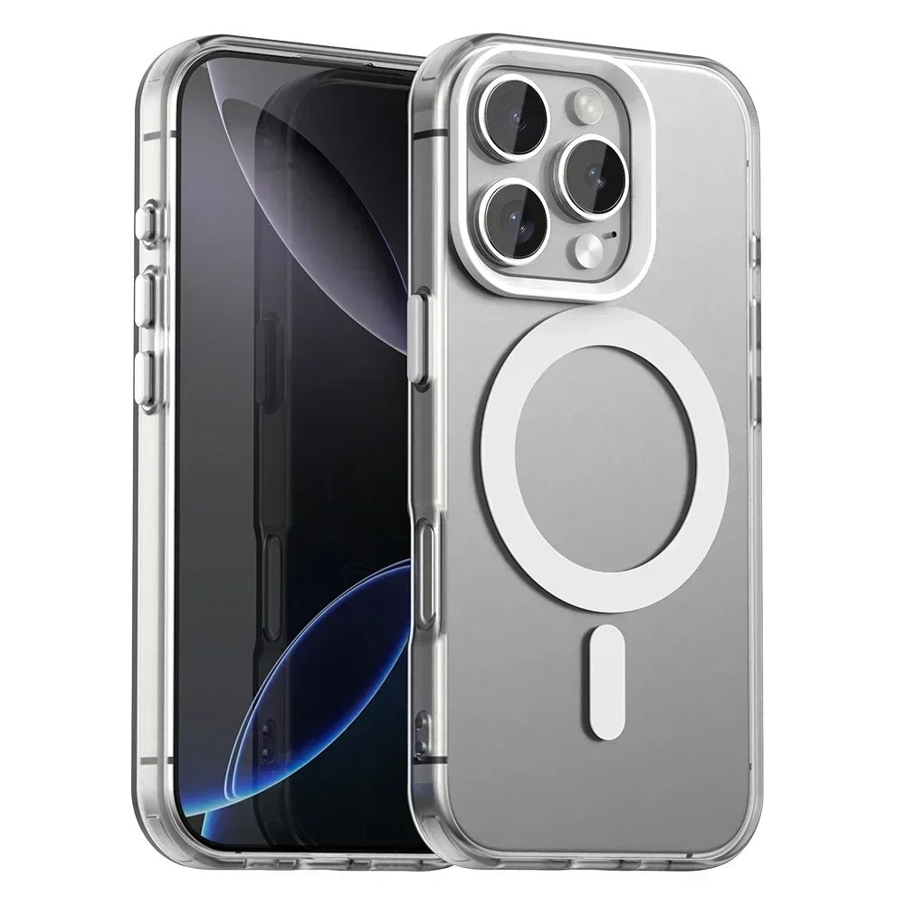Custodia MagSafe per Apple iPhone 16 Pro, Techsuit, CandyCase, Bianca