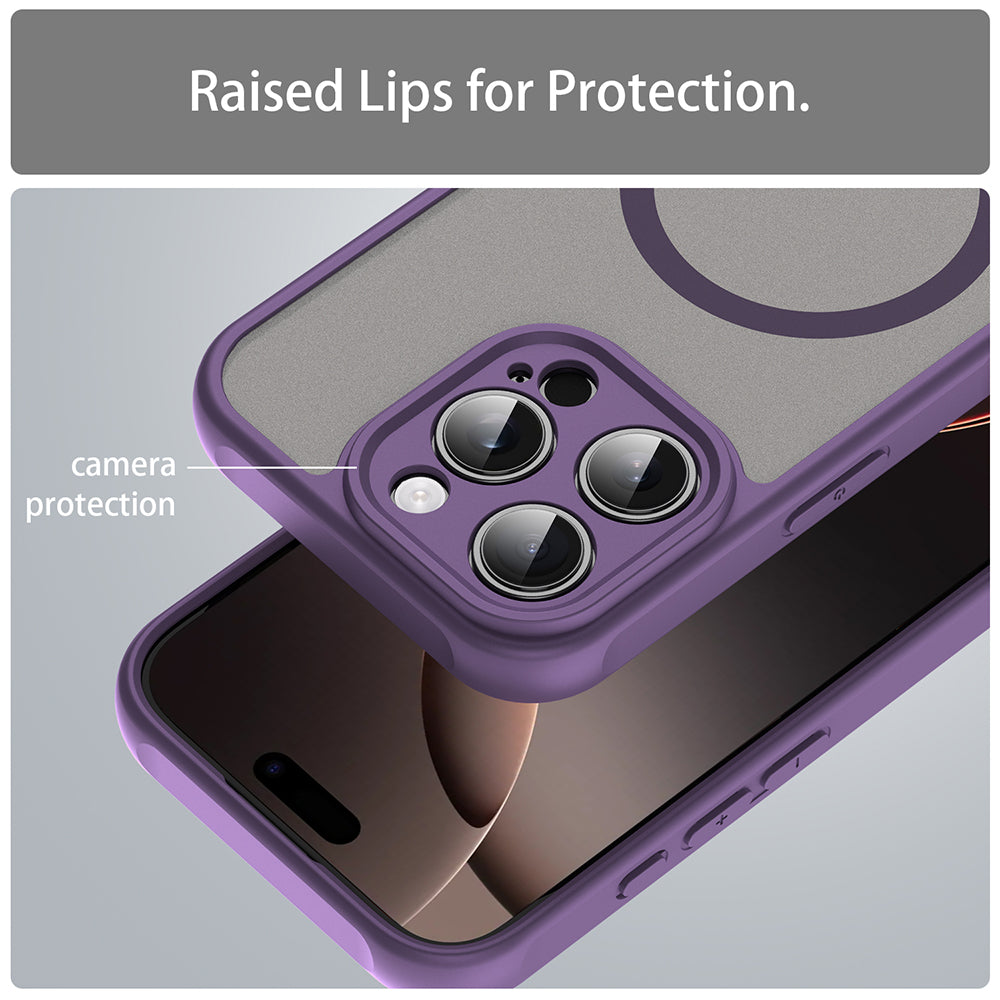 Custodia MagSafe per Apple iPhone 16 Pro, Techsuit, HaloFrost II, Viola