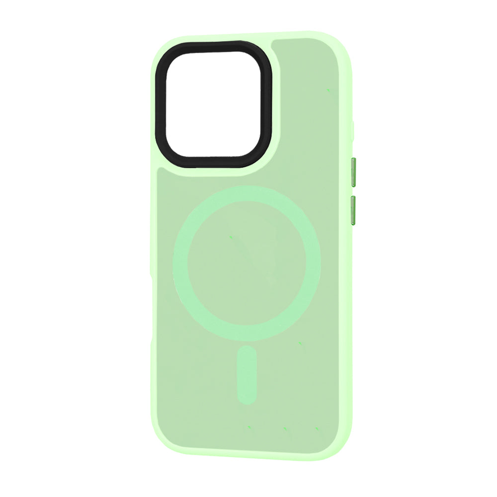 Custodia MagSafe per Apple iPhone 16 Pro, Techsuit, HaloFrost, Verde Chiaro
