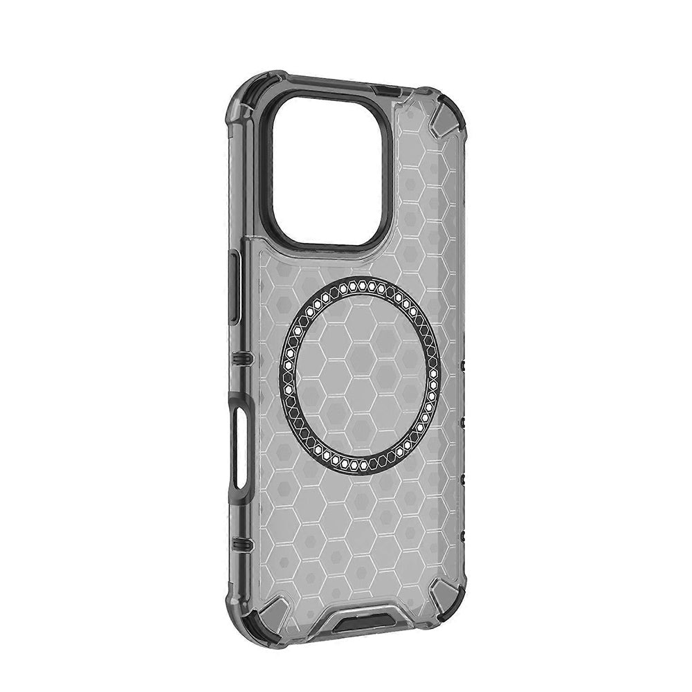 Custodia MagSafe per Apple iPhone 16 Pro, Techsuit, HoneyComb Shield, Nera