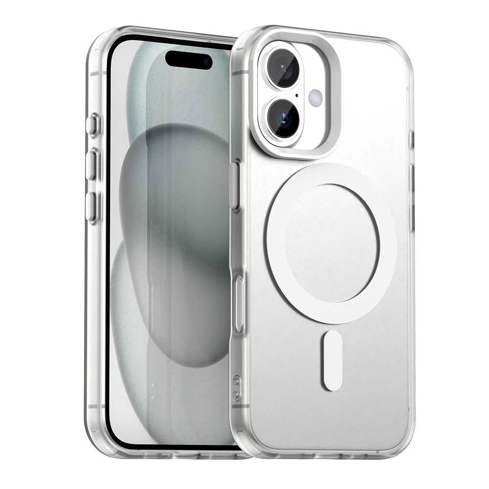 Custodia MagSafe per Apple iPhone 16, Techsuit, CandyCase, Bianca
