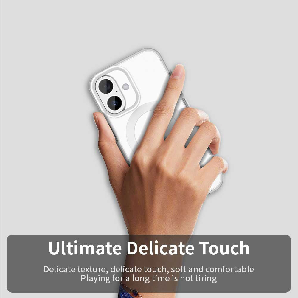 Custodia MagSafe per Apple iPhone 16, Techsuit, CandyCase, Bianca