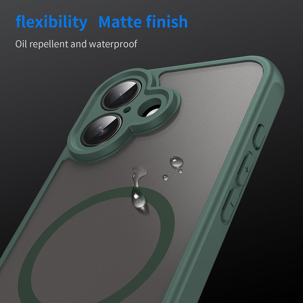 Custodia MagSafe per Apple iPhone 16, Techsuit, HaloFrost II, Verde