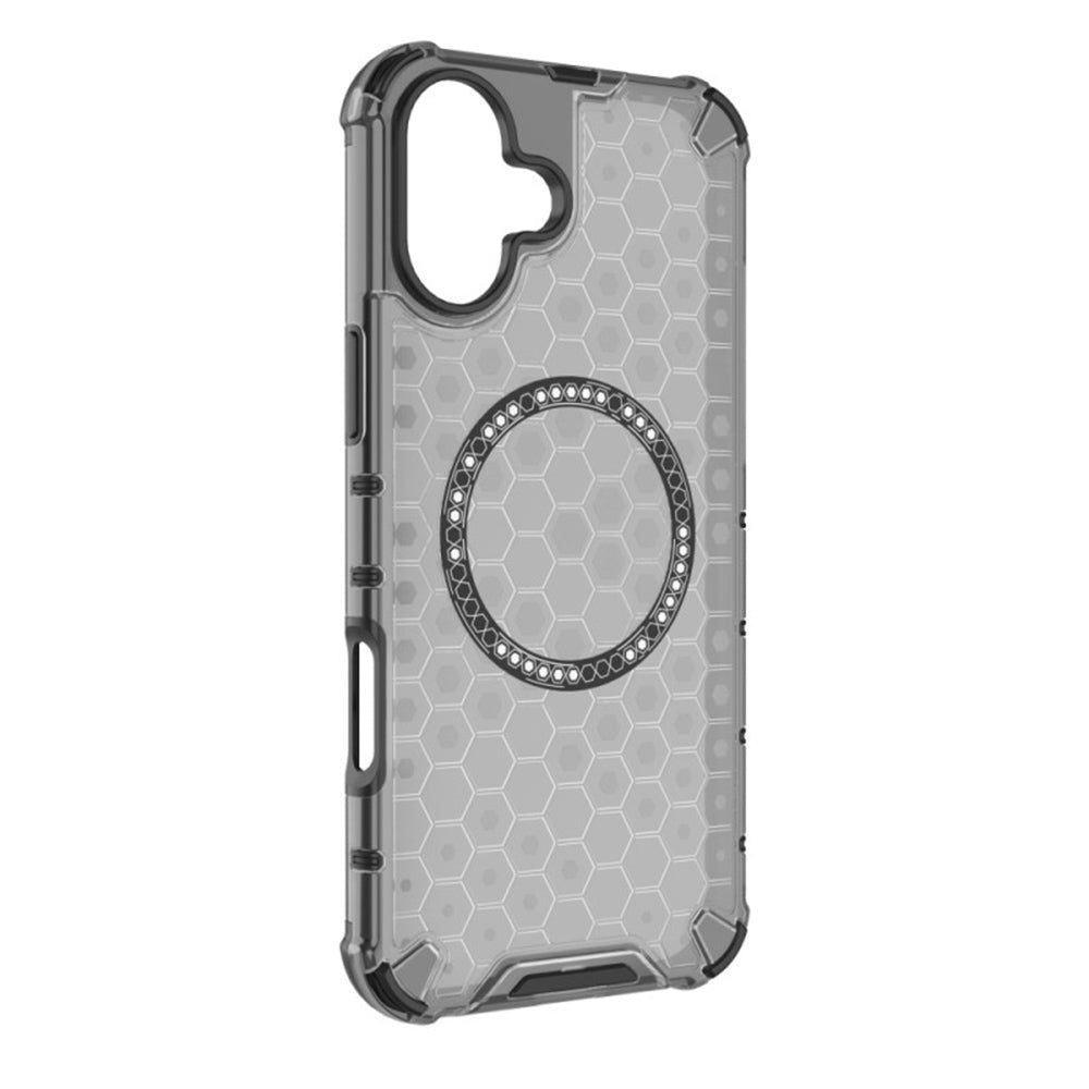 Custodia MagSafe per Apple iPhone 16, Techsuit, HoneyComb Shield, Bianca