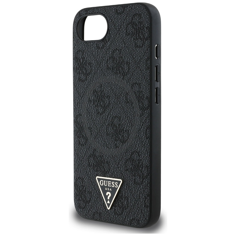 Custodia MagSafe per Apple iPhone 17e / 16e, Guess, 4G Ring Triangle Logo, Nera