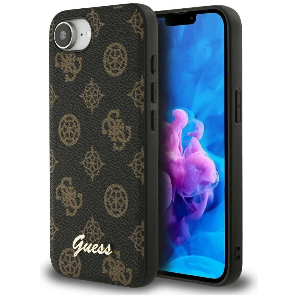 Housse MagSafe pour Apple iPhone 17e / 16e, Guess, Peony Script, Noire