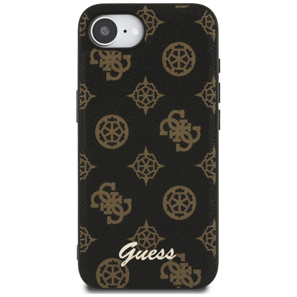 Housse MagSafe pour Apple iPhone 17e / 16e, Guess, Peony Script, Noire