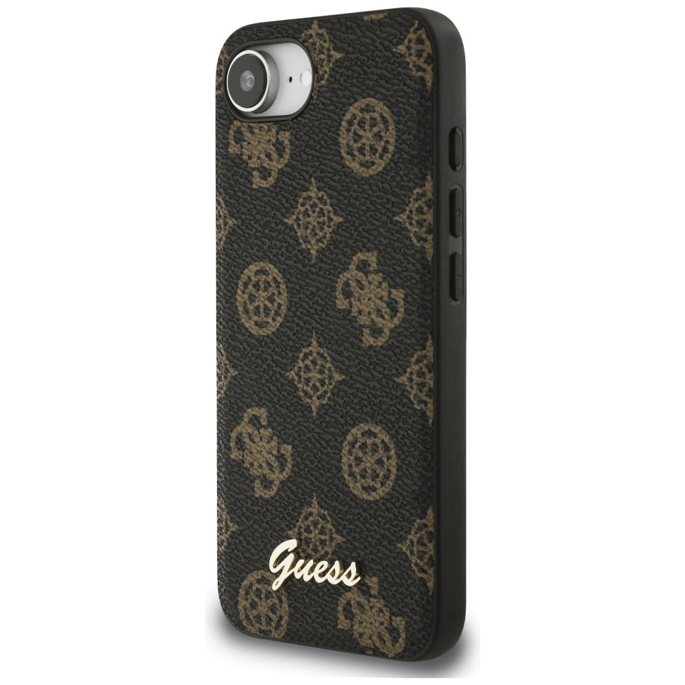 Housse MagSafe pour Apple iPhone 17e / 16e, Guess, Peony Script, Noire