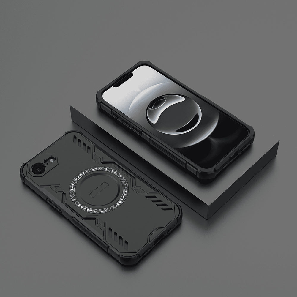 Custodia MagSafe per Apple iPhone 17e / 16e, Techsuit, ArmorMag, Nera