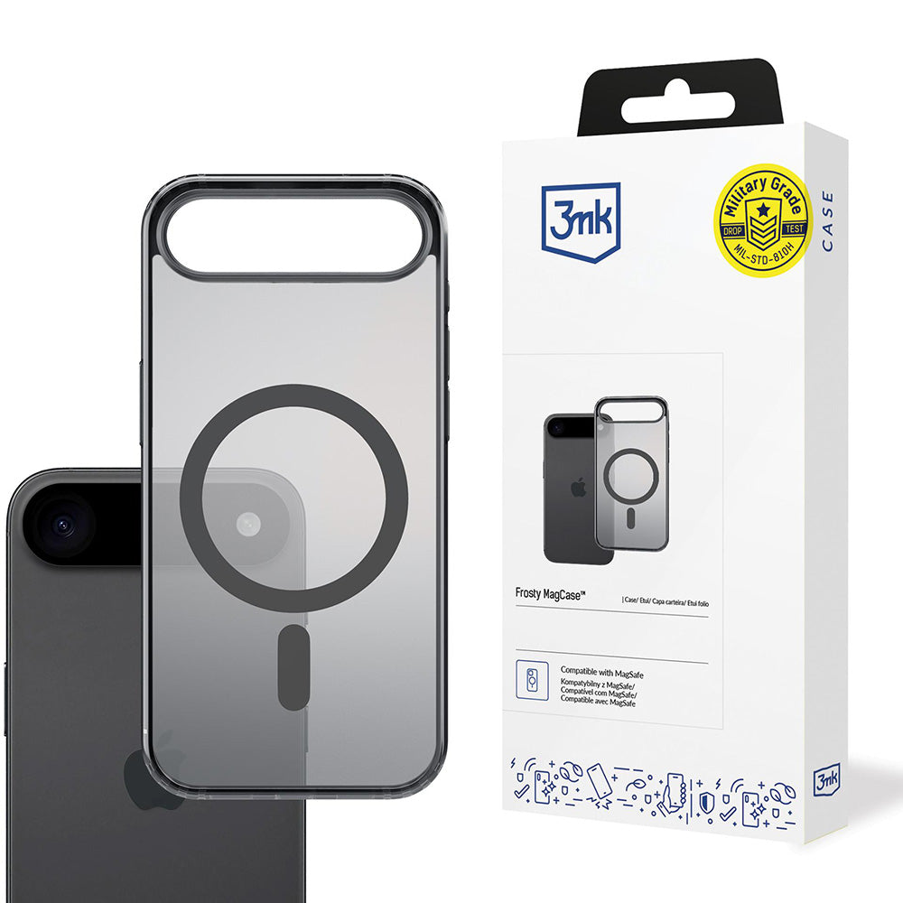 Custodia MagSafe per Apple iPhone 17 Air, 3MK, Frosty MagCase, Nera