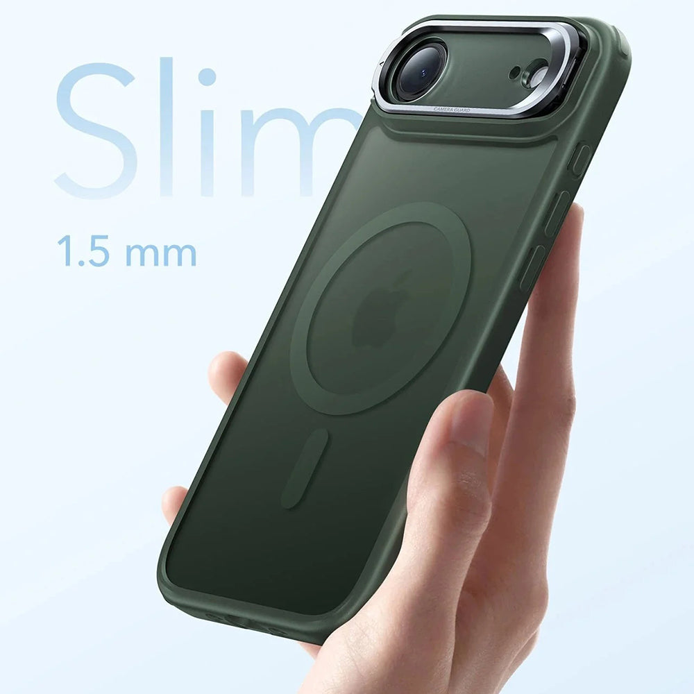 Coque MagSafe pour Apple iPhone 17 Air, ESR, Classic Hybrid Kickstand, Vert Satiné