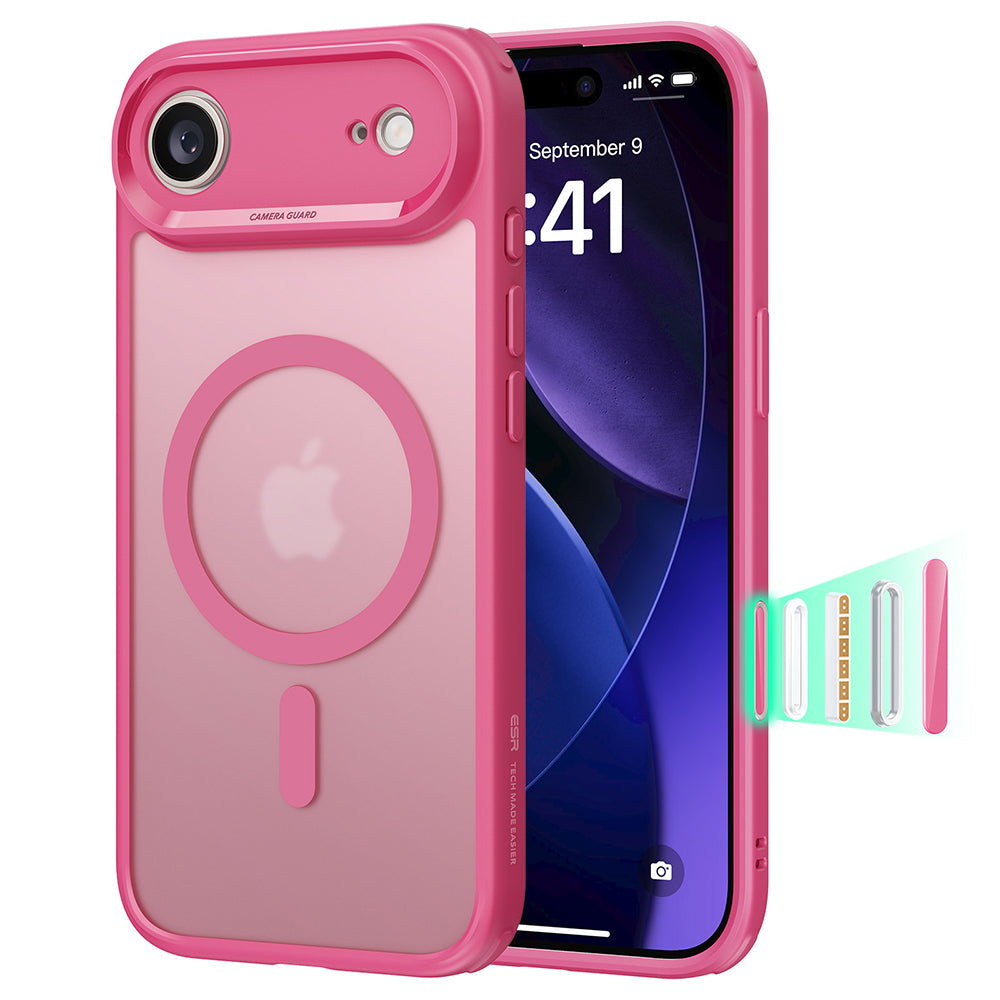 Coque MagSafe pour Apple iPhone 17 Air, ESR, Classic Hybrid, Rose Satiné