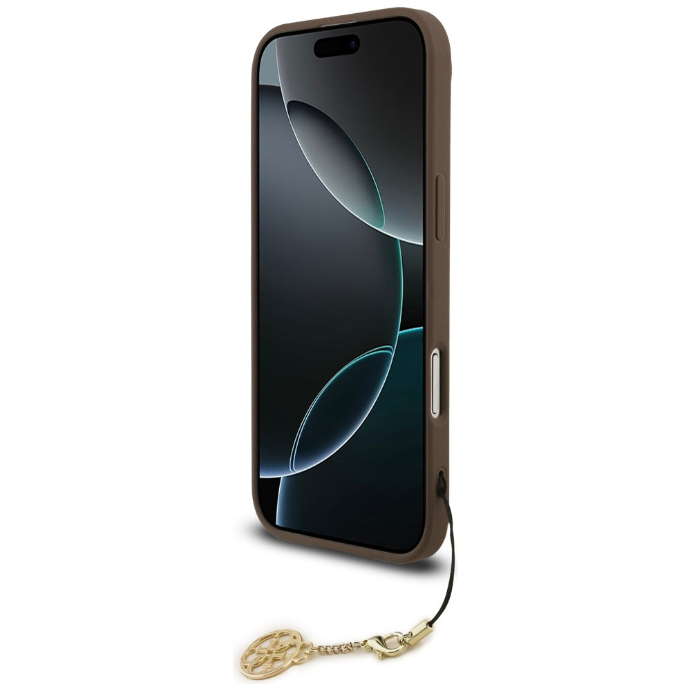 Custodia MagSafe per Apple iPhone 17 Air, Guess, 4G Charm Cradle, Marrone