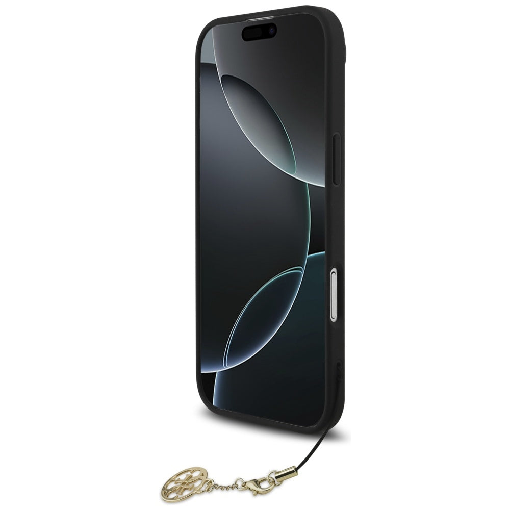 MagSafe Hülle für Apple iPhone 17 Air, Guess, 4G Charm Cradle, Schwarz