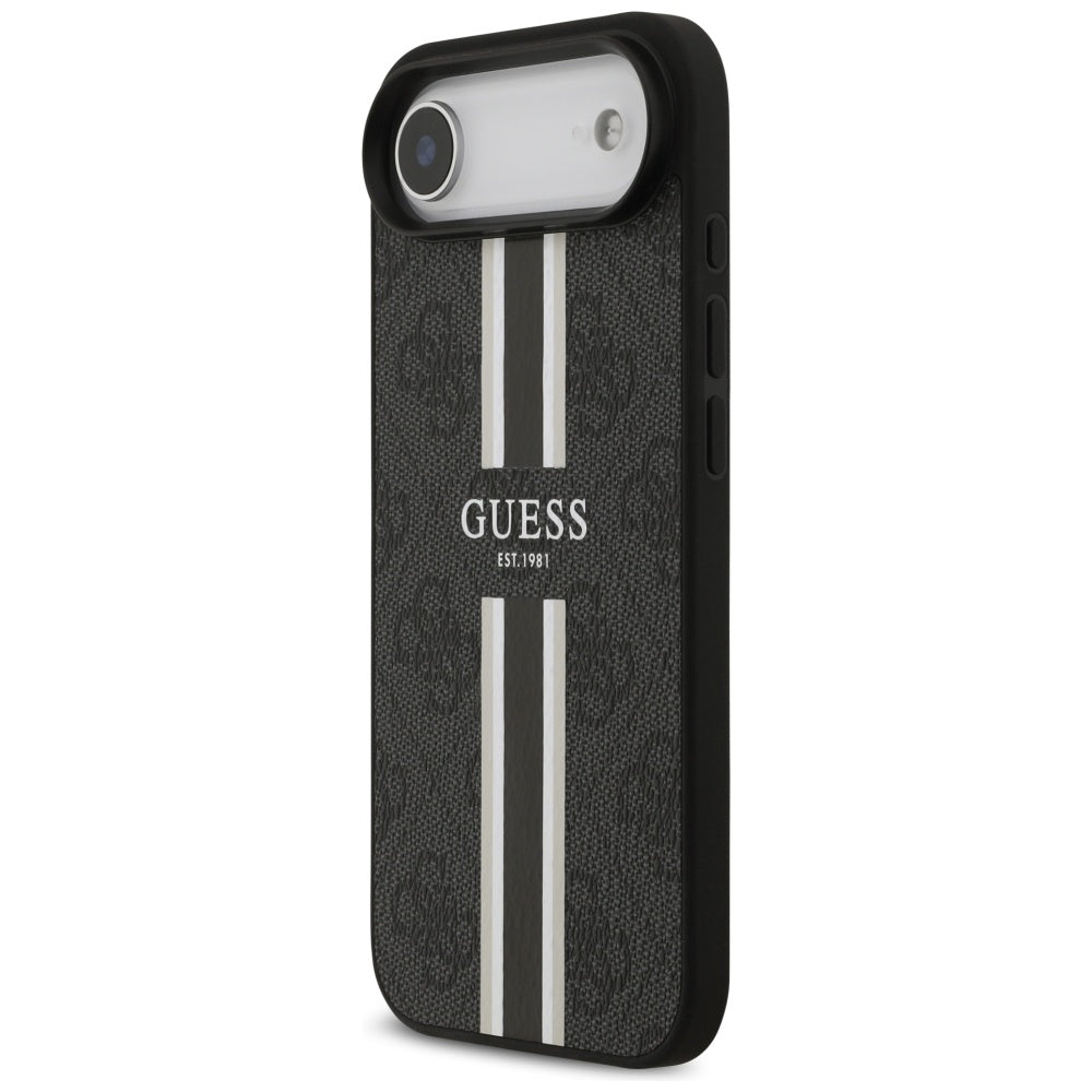 Étui MagSafe pour Apple iPhone 17 Air, Guess, 4G Printed Stripes, Noir