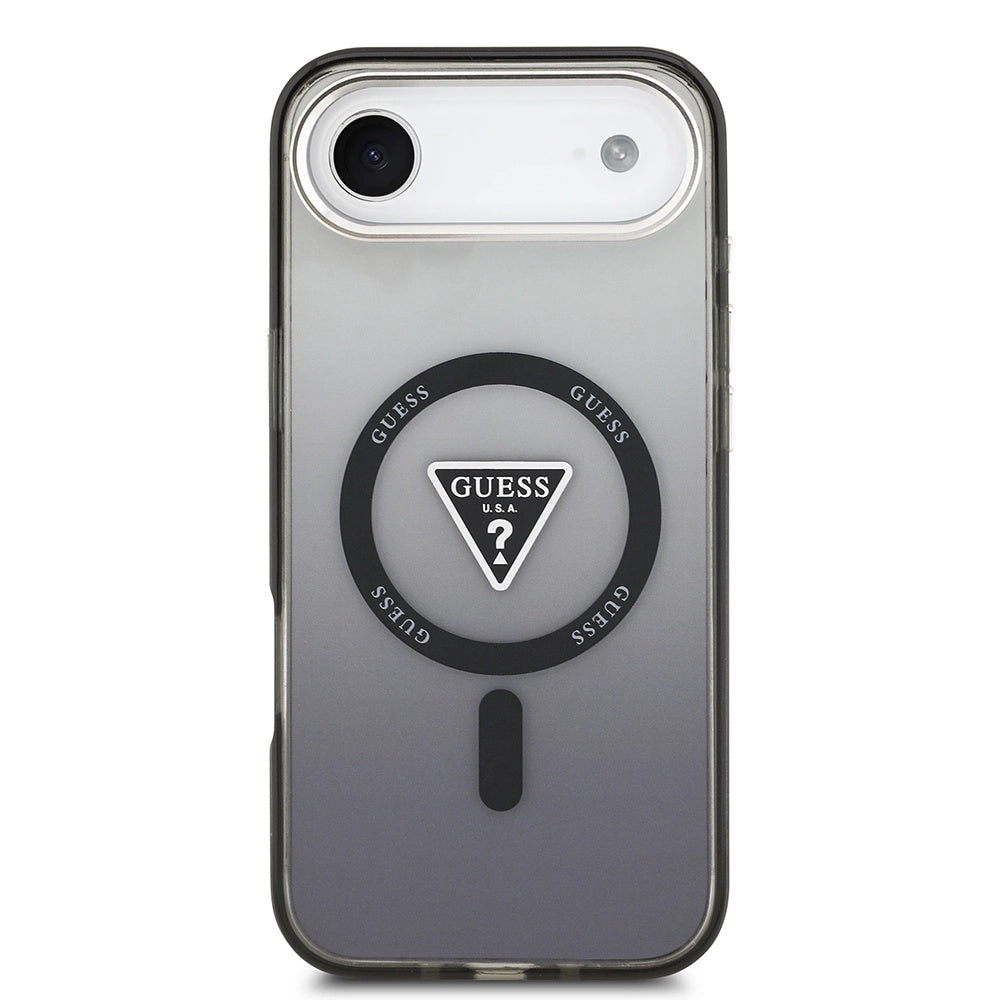 MagSafe Hülle für Apple iPhone 17 Air, Guess, IML Gradient Triangle Logo, Schwarz