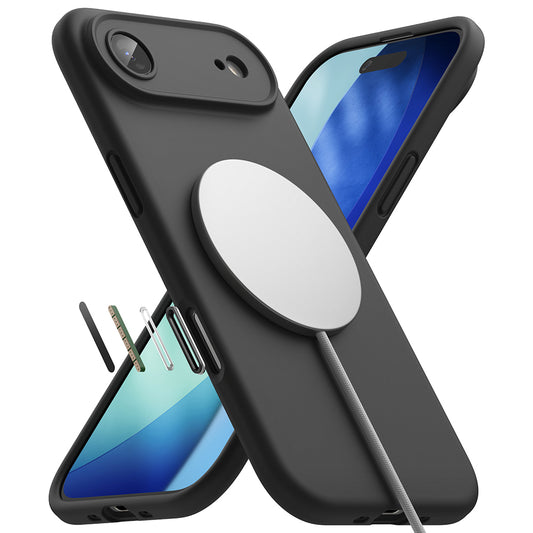 Custodia MagSafe per Apple iPhone 17 Air, Ringke, Silicone, Nera