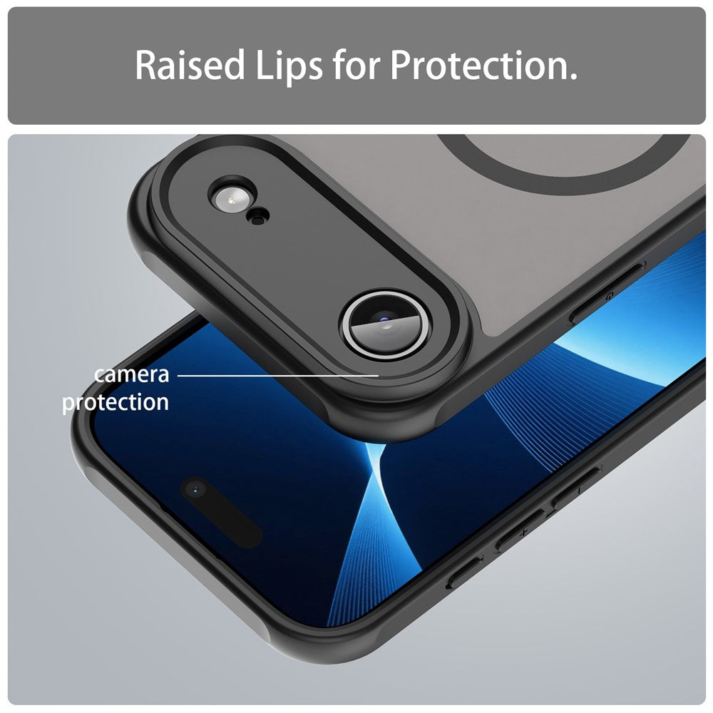 Custodia MagSafe per Apple iPhone 17 Air, Techsuit, HaloFrost II, Nera