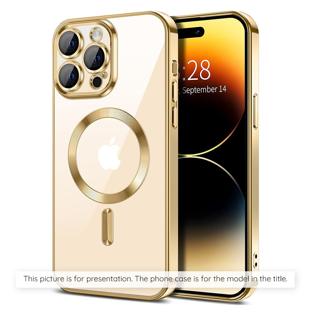 Custodia MagSafe per Apple iPhone 17 Air, Techsuit, Luxury Crystal, Dorata