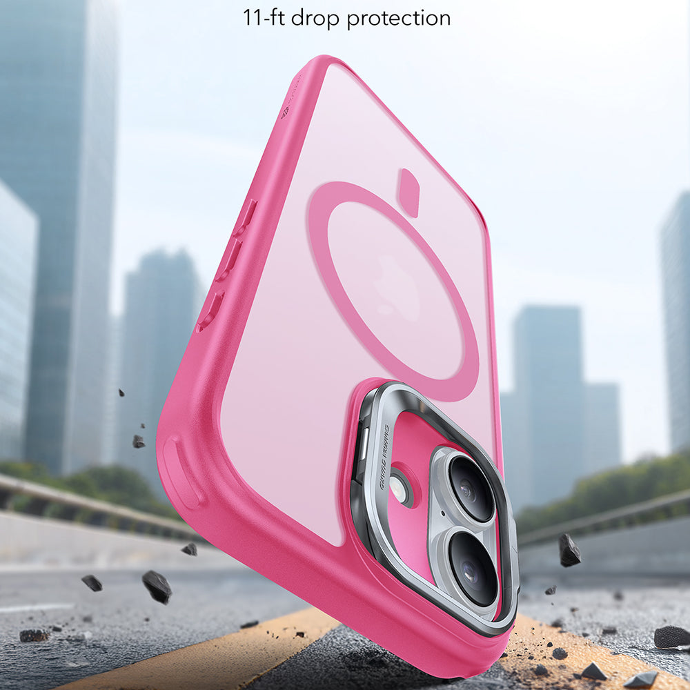 Coque MagSafe pour Apple iPhone 17, ESR, Classic Hybrid Kickstand, Rose Satiné