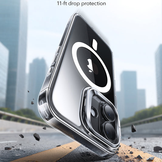 Custodia MagSafe per Apple iPhone 17, ESR, Classic Hybrid Kickstand, Trasparente