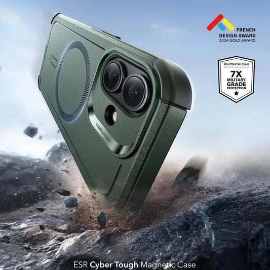 Custodia MagSafe per Apple iPhone 17, ESR, Cyber, Verde