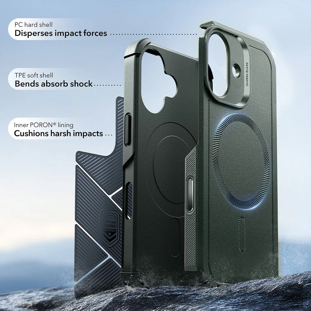 Custodia MagSafe per Apple iPhone 17, ESR, Cyber, Verde