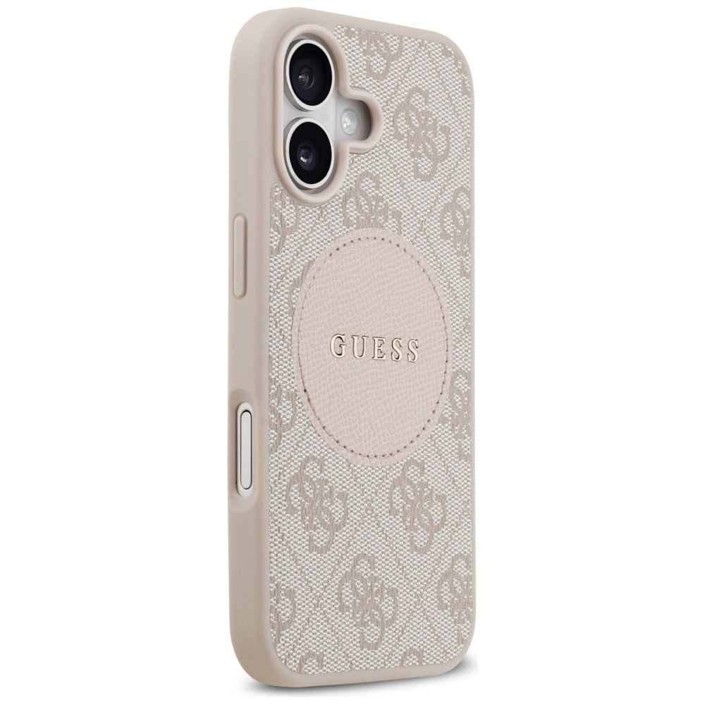 Custodia MagSafe per Apple iPhone 17, Guess, 4G Circle Classic Logo, Rosa