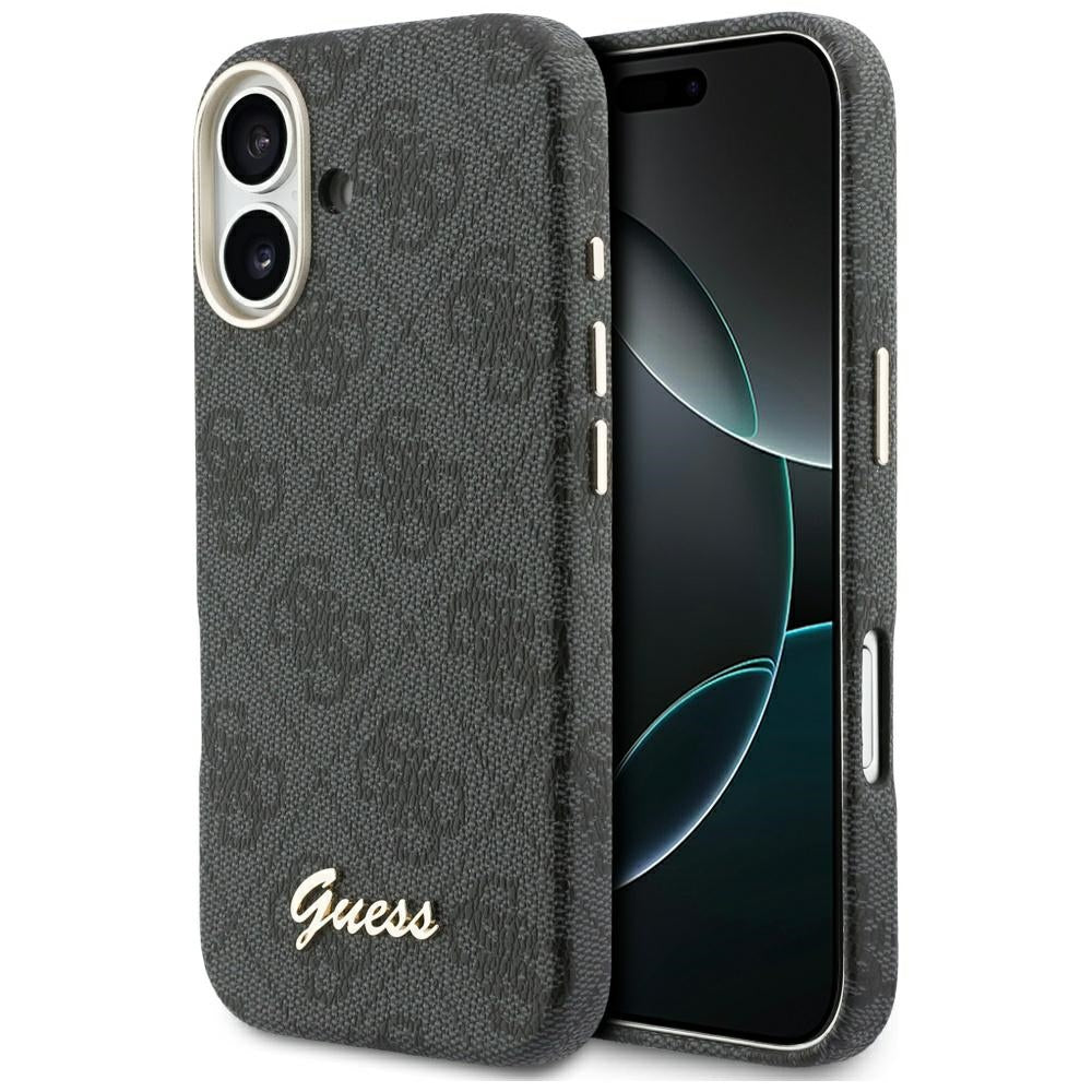 MagSafe Case for Apple iPhone 17, Guess, 4G Script Logo, Black
