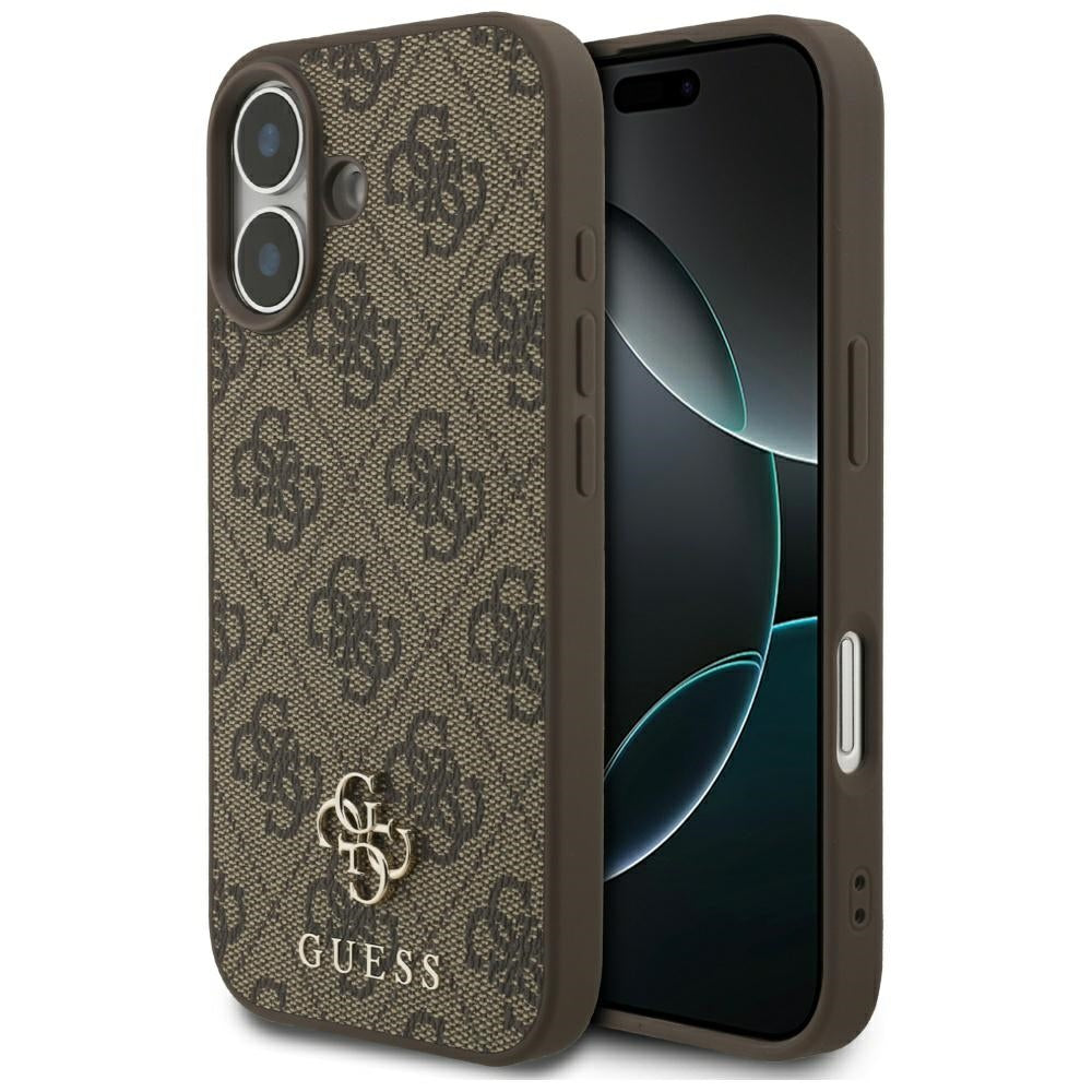 Custodia MagSafe per Apple iPhone 17, Guess, 4G Small and Classic Logo, Marrone