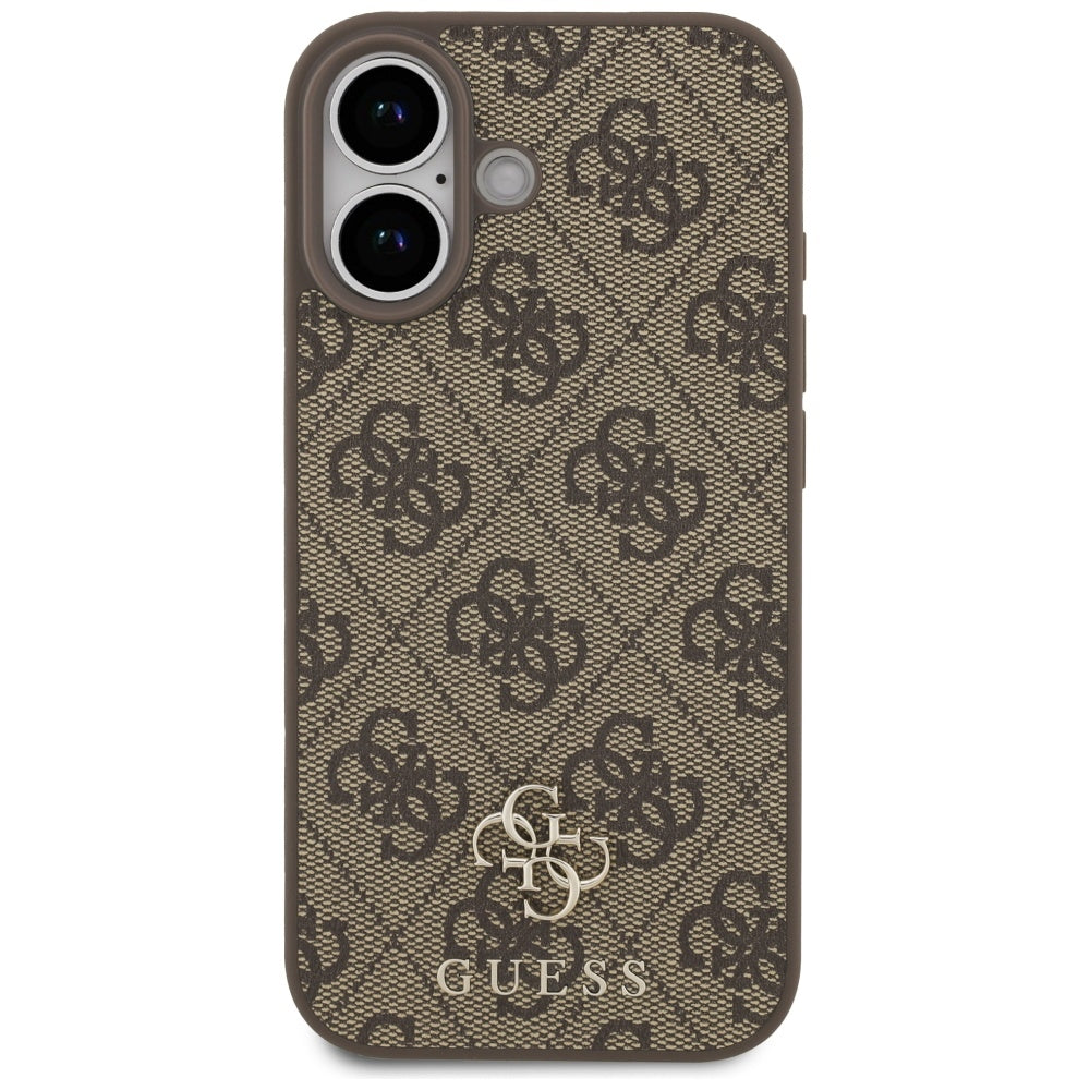 Custodia MagSafe per Apple iPhone 17, Guess, 4G Small and Classic Logo, Marrone