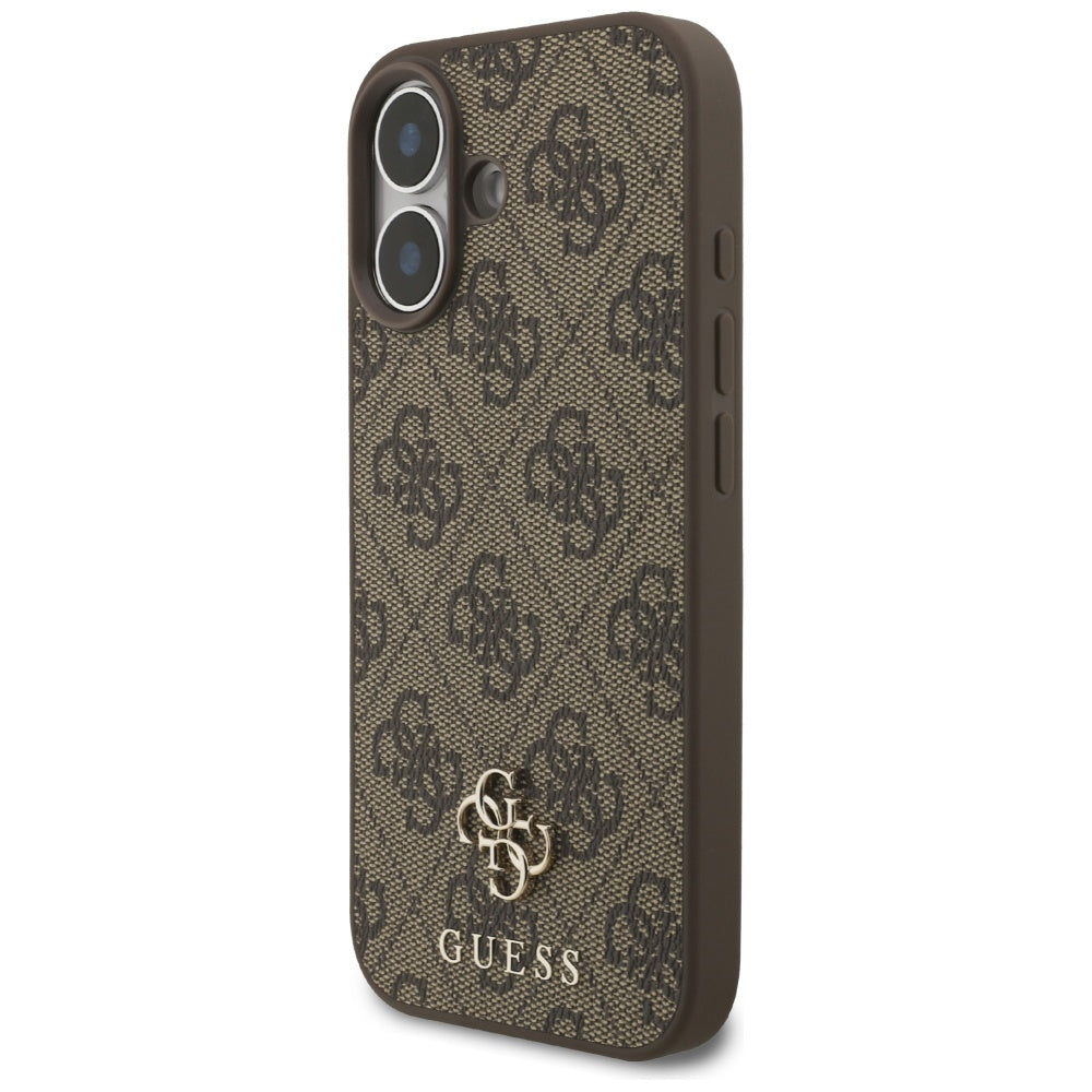 Custodia MagSafe per Apple iPhone 17, Guess, 4G Small and Classic Logo, Marrone
