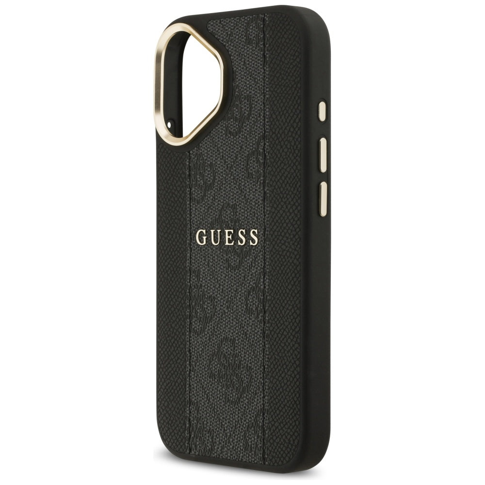Custodia MagSafe per Apple iPhone 17, Guess, 4G Stripe, Nera