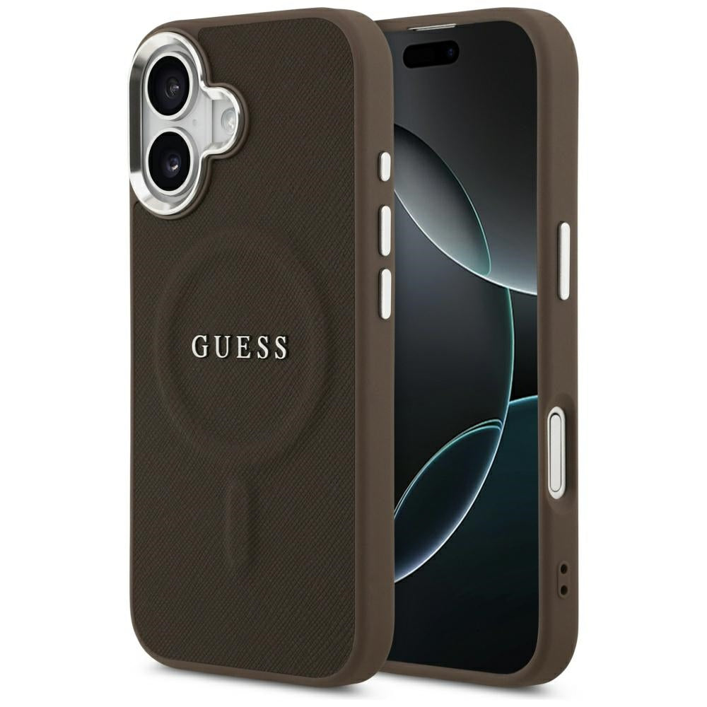 Étui MagSafe pour Apple iPhone 17, Guess, Classic Logo, Marron