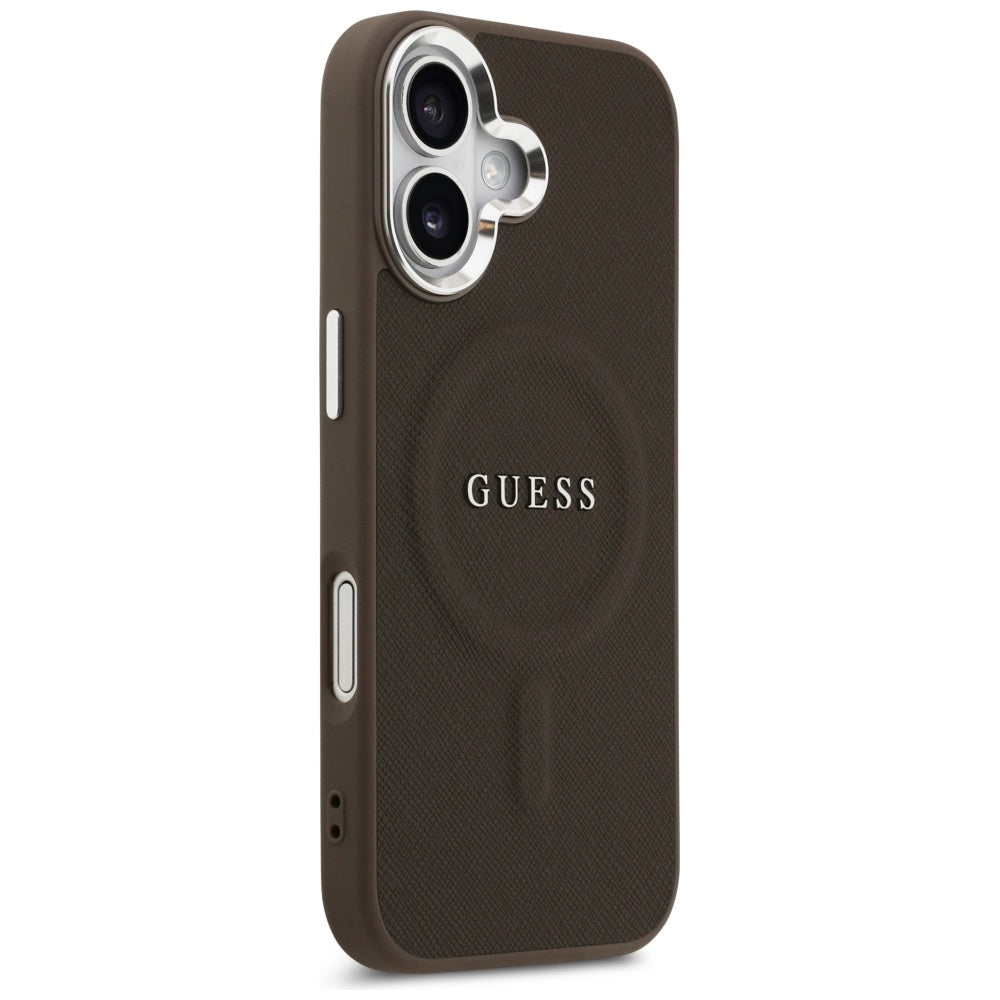Étui MagSafe pour Apple iPhone 17, Guess, Classic Logo, Marron