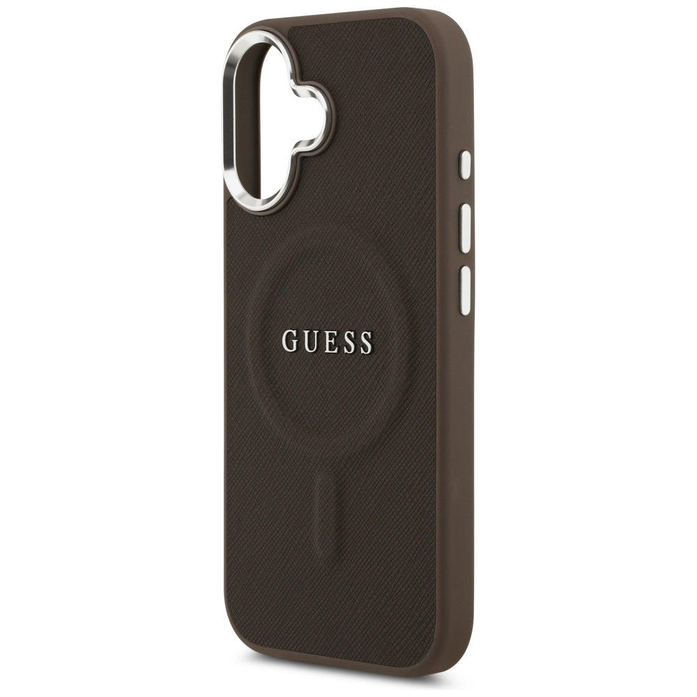 Étui MagSafe pour Apple iPhone 17, Guess, Classic Logo, Marron