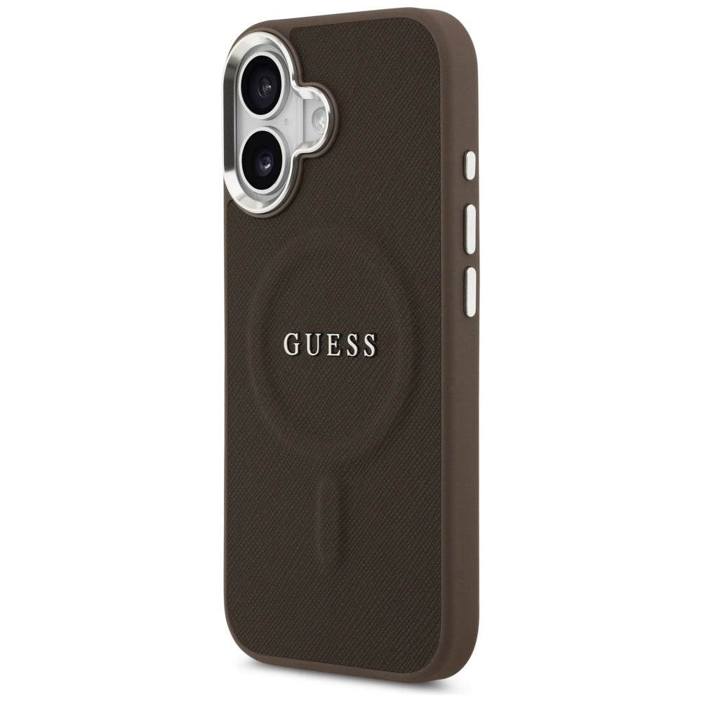 Étui MagSafe pour Apple iPhone 17, Guess, Classic Logo, Marron