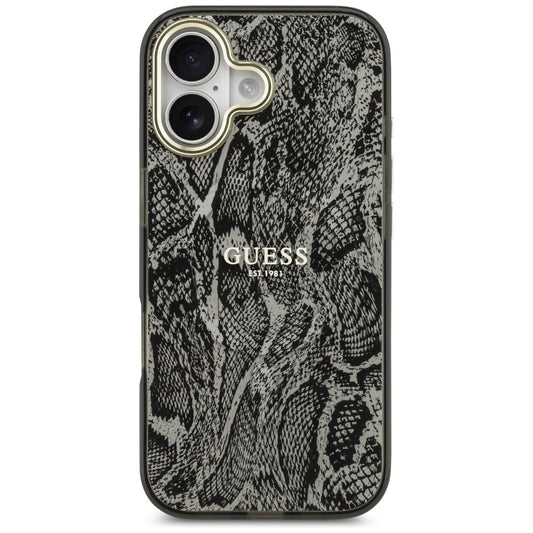 Étui MagSafe pour Apple iPhone 17, Guess, Motif Python, Noir