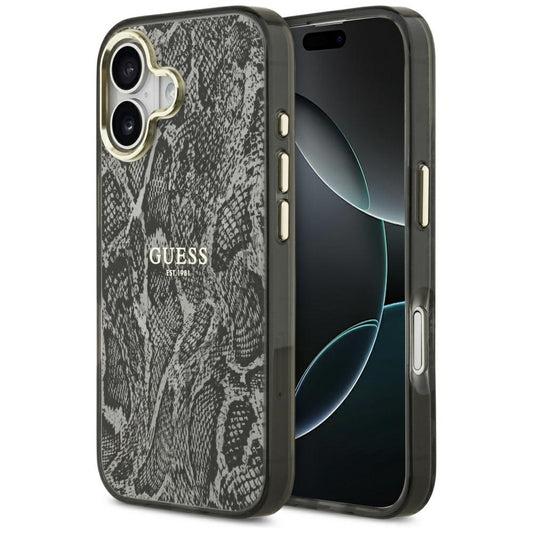 Étui MagSafe pour Apple iPhone 17, Guess, Motif Python, Noir