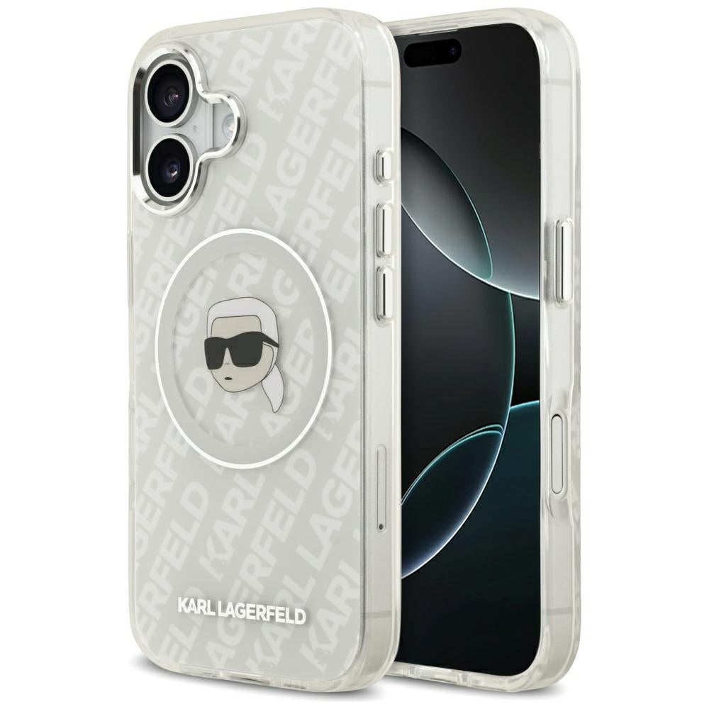 Housse MagSafe pour Apple iPhone 17, Karl Lagerfeld, IML Karl's Head, Gris