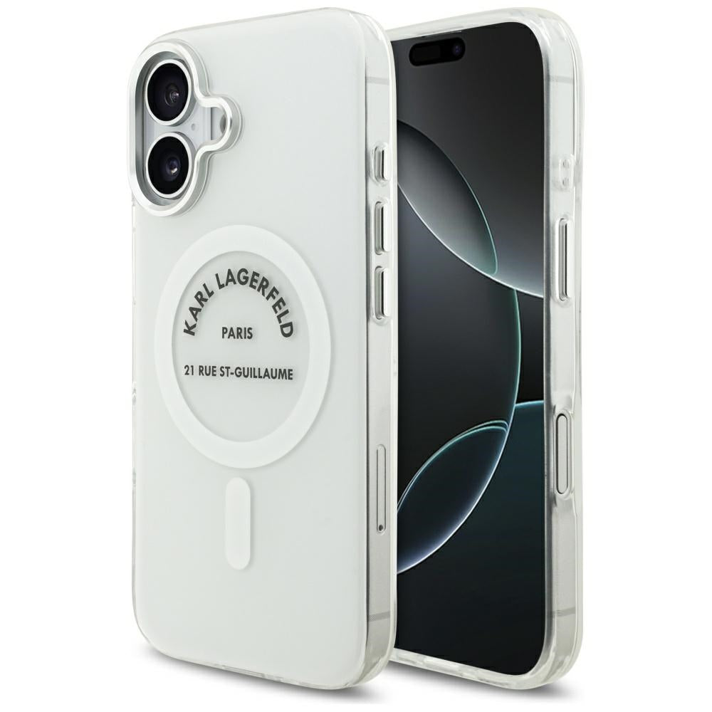 Étui MagSafe pour Apple iPhone 17, Karl Lagerfeld, IML Logo RSG, Transparent
