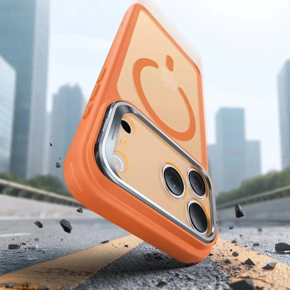 Custodia MagSafe per Apple iPhone 17 Pro, ESR, Classic Hybrid Kickstand Slide, Arancione Satinato